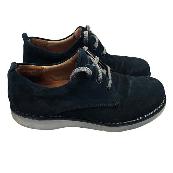 Samuel Hubbard Navy Nubuck‎ Leather Shoe Sneaker Mens US 8.5 EU 42-Hubbard Free - Picture 5 of 10